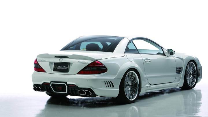 Wald Mercedes-Benz R230 Black Bison Edition Side Back Pose In White